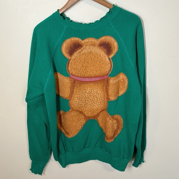 Vintage Christmas Bear Jumper Sweatshirt - Picture 7 of 7